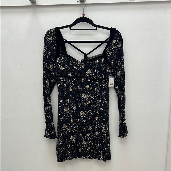 Free People Black and Cream Dress - Picture 1 of 7